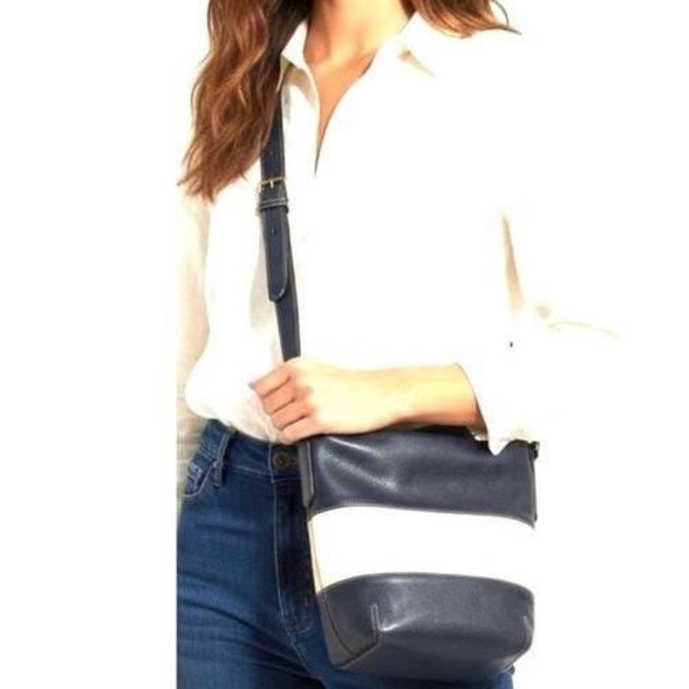 Vintage Coach Limited Edition Rugby Stripe Duffle Bag 9173 Navy White
